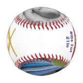 パーソナライズされた野球の生まれたばかりのベビー 野球ボール (裏面)