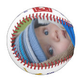 パーソナライズされた野球の生まれたばかりのベビー 野球ボール (正面左)