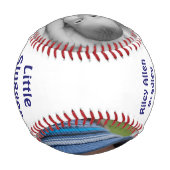 パーソナライズされた野球の生まれたばかりのベビー 野球ボール (裏面)