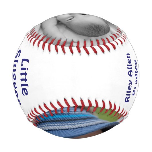 パーソナライズされた野球の生まれたばかりのベビー 野球ボール (裏面)