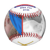 パーソナライズされた野球の生まれたばかりのベビー 野球ボール (正面)