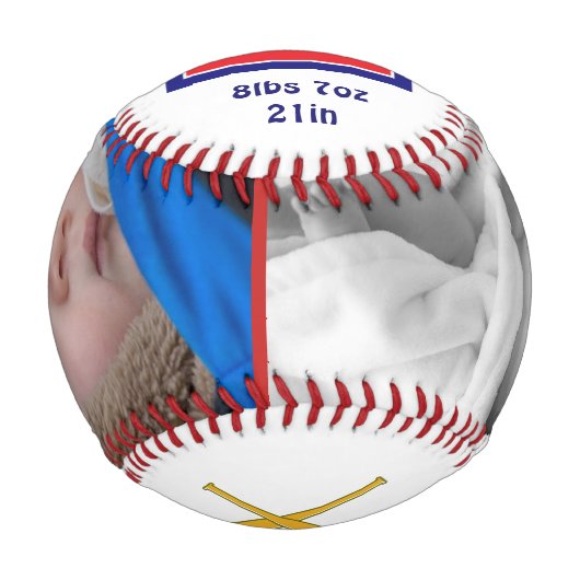 パーソナライズされた野球の生まれたばかりのベビー 野球ボール (正面)