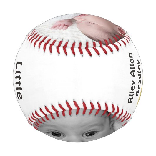 パーソナライズされた野球の生まれたばかりのベビー 野球ボール (裏面)