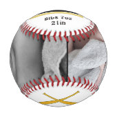 パーソナライズされた野球の生まれたばかりのベビー 野球ボール (正面)