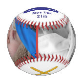 パーソナライズされた野球の生まれたばかりのベビー 野球ボール (正面)