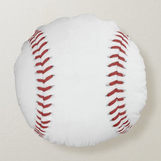 パーソナライズされた野球名とベビー統計 ラウンドクッション (裏面)