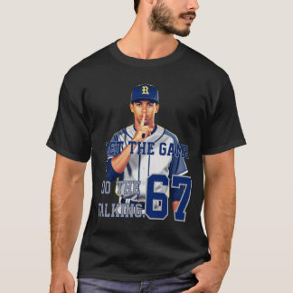 パーソナライズされた野球選手のサイレンスジェスチャー Tシャツ