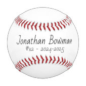 パーソナライズされた野球 野球ボール (裏面)