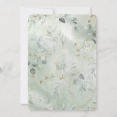 パーソナライズされた金ゴールドとグ結婚リーンの詳細 招待状 (裏面)