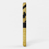 パーソナライズされた金ゴールドとブラックアニマルプリント Case-Mate iPhoneケース (裏面/右)