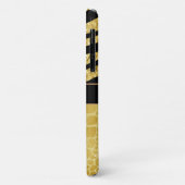 パーソナライズされた金ゴールドとブラックアニマルプリント Case-Mate iPhoneケース (裏面/左)