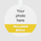 パーソナライズされた金ゴールドとブラック・チアリーダーオーナメント オーナメント (裏面)