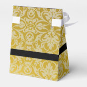 パーソナライズされた金ゴールドと黒のテント優先ボックス フェイバーボックス (裏面サイド)