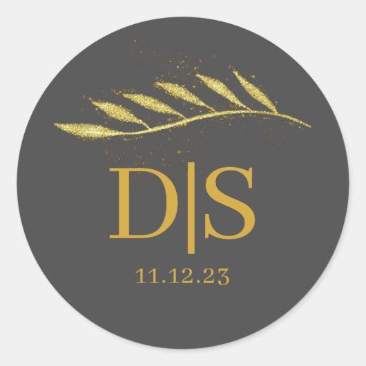 パーソナライズされた金ゴールドカラー結婚式パーティーの装飾のお気に入り ラウンドシール (正面)