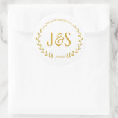 パーソナライズされた金ゴールドカラー結婚式パーティーの装飾のお気に入り ラウンドシール (バッグ)