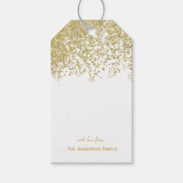 パーソナライズされた金ゴールドグリッターギフトラベル ギフトタグ