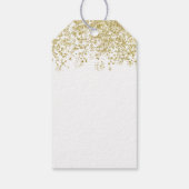 パーソナライズされた金ゴールドグリッターギフトラベル ギフトタグ (裏面)