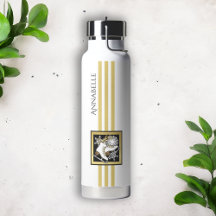 パーソナライズされた金ゴールドグリッター白黒氷スケートで滑る