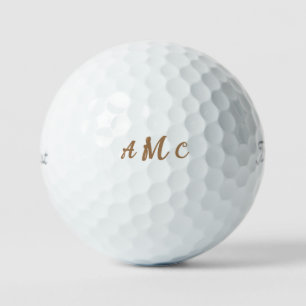 パーソナライズされた金ゴールドスクリプトMonogram Titleist Pro VI ゴルフボール