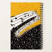 パーソナライズされた金ゴールドテーマ ノートブック (裏面)