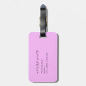 パーソナライズされた金ゴールドトリムカラーストライプラゲッジタグ ラゲッジタグ (裏面縦)
