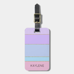 パーソナライズされた金ゴールドトリムカラーストライプラゲッジタグ ラゲッジタグ
