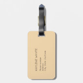パーソナライズされた金ゴールドトリムカラーストライプラゲッジタグ ラゲッジタグ (裏面縦)