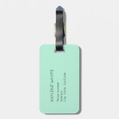 パーソナライズされた金ゴールドトリムカラーストライプラゲッジタグ ラゲッジタグ (裏面縦)