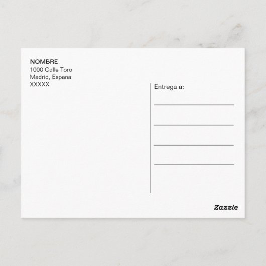 パーソナライズされた金ゴールドブエレガントラック大事な行事グラシアス ポストカード (裏面)