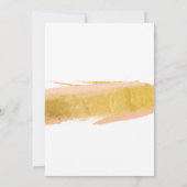 パーソナライズされた金ゴールドブラシ結婚式招待状 招待状 (裏面)