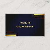 パーソナライズされた金ゴールドブラックデザイン名刺 名刺 (裏面)