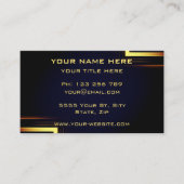 パーソナライズされた金ゴールドブラックデザイン名刺 名刺 (正面)