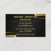 パーソナライズされた金ゴールドブラック名刺（QRコード付き） 名刺 (正面)