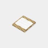 パーソナライズされた金ゴールドメはかりで測ールの3x3 ポストイット (アングル)