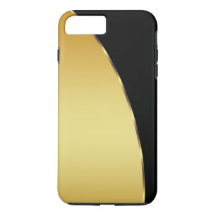 パーソナライズされた金ゴールドメエレガントタルモダンブラック iPhone 8 PLUS/7 PLUSケース