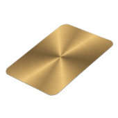 パーソナライズされた金ゴールドメタリック放射状テクスチャ マグネット (左側)