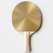 パーソナライズされた金ゴールドメタリック放射状テクスチャ 卓球ラケット (裏面)