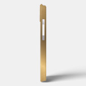 パーソナライズされた金ゴールドメタリック放射状テクスチャ Case-Mate iPhoneケース (裏面 / 左)