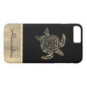 パーソナライズされた金ゴールドモザイク Case-Mate iPhoneケース (裏面(横))