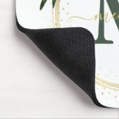 パーソナライズされた金ゴールド付き緑の画像 マウスパッド (コーナー)