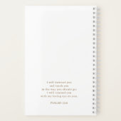 パーソナライズされた金ゴールド台本の書道バイブル勉強 ノートブック (裏面)