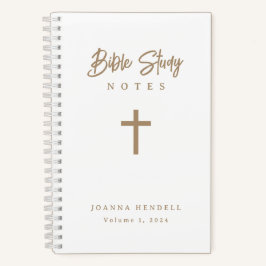 パーソナライズされた金ゴールド台本の書道バイブル勉強 ノートブック