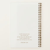 パーソナライズされた金ゴールド台本の書道バイブル勉強 ノートブック (裏面)