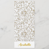 パーソナライズされた金ゴールド大理石ブックマーク (正面)