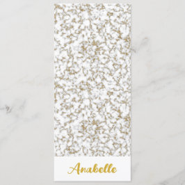 パーソナライズされた金ゴールド大理石ブックマーク