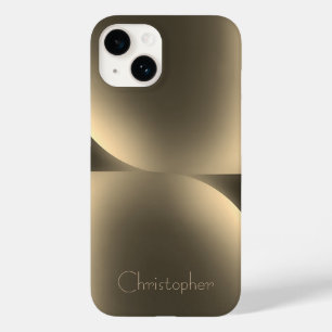 パーソナライズされた金ゴールド放射状テクスチャiphone 15 Case-Mate iPhone 14ケース