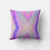 パーソナライズされた金ゴールド斑点のカラフルユニコーン クッション (裏面)