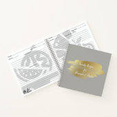 パーソナライズされた金ゴールド汚れレシピ手帳 ノートブック (内部)