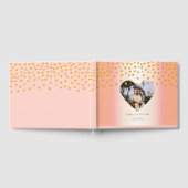 パーソナライズされた金ゴールド紙吹雪バラ金ゴールド ゲストブック (全面)