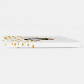 パーソナライズされた金ゴールド紙吹雪 ゲストブック (背)